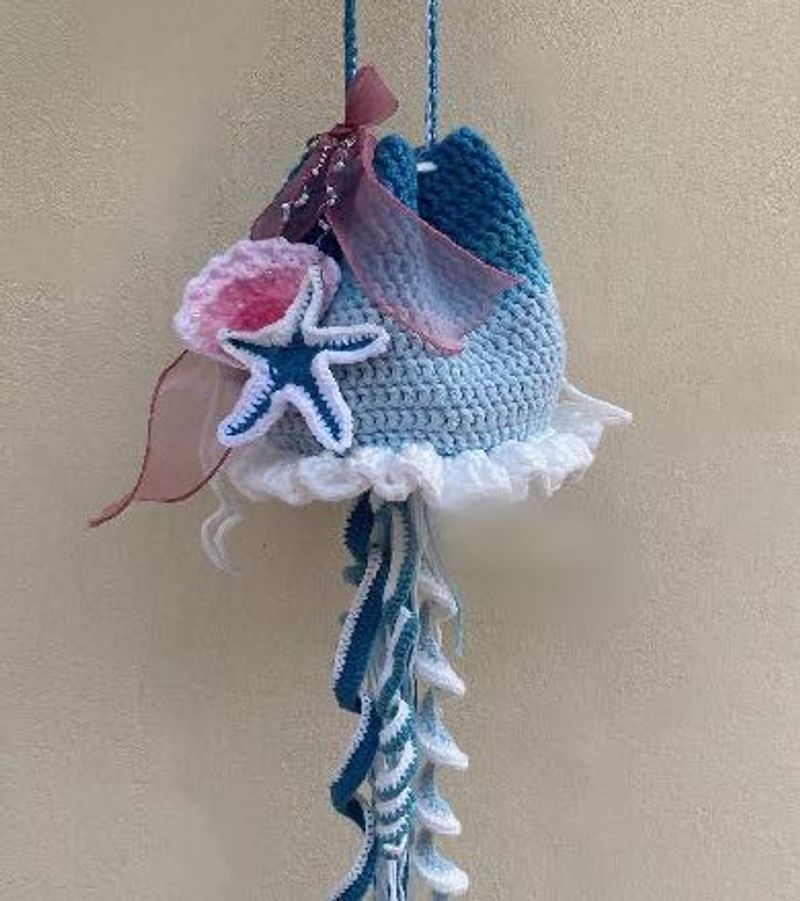Handmade Crochet Jellyfish Bag