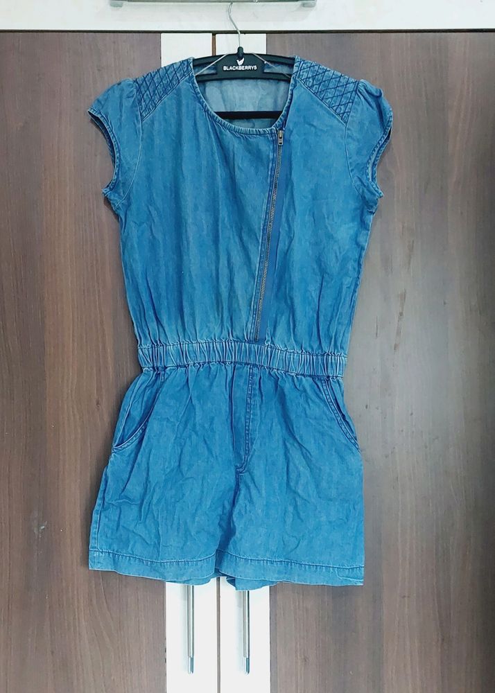 Blue Jeans Dangri For Girls