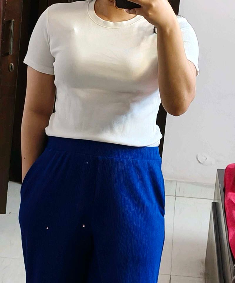 Classic White Crew Neck T-Shirt