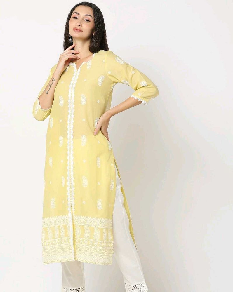 YELLOW KURTI(TRENDS)