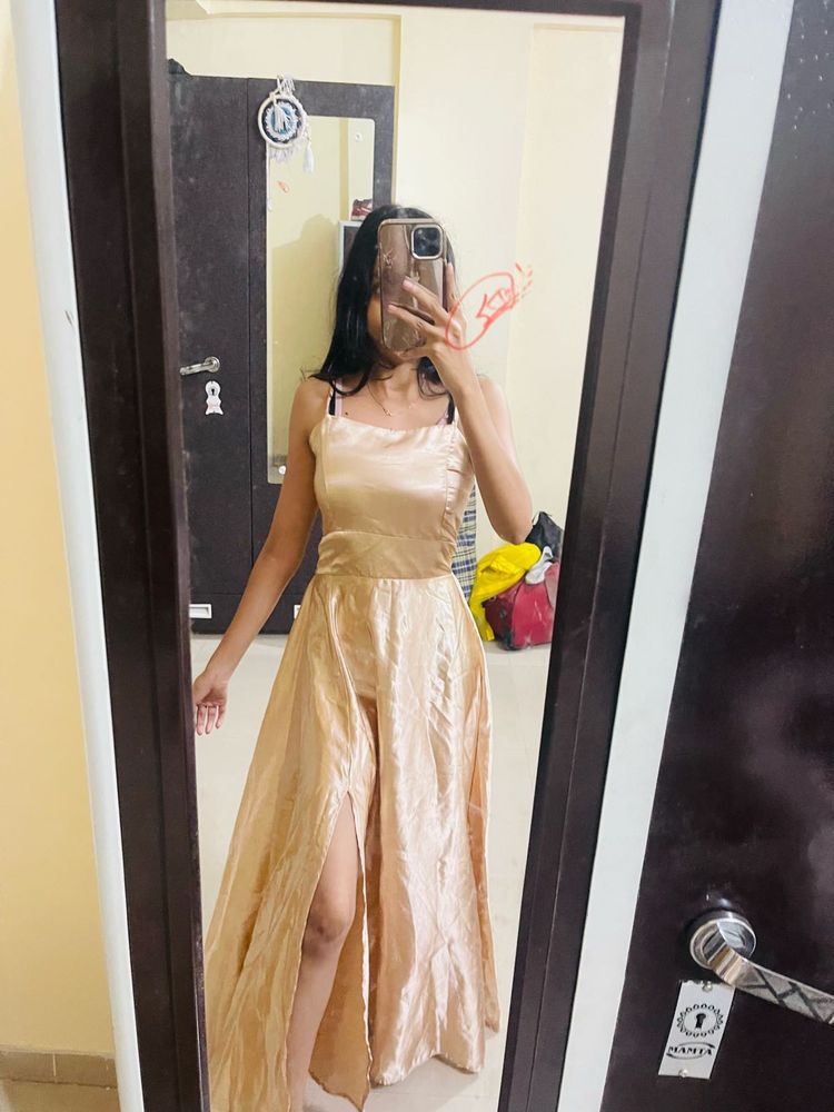 Pinterest y2k Satin slit gown