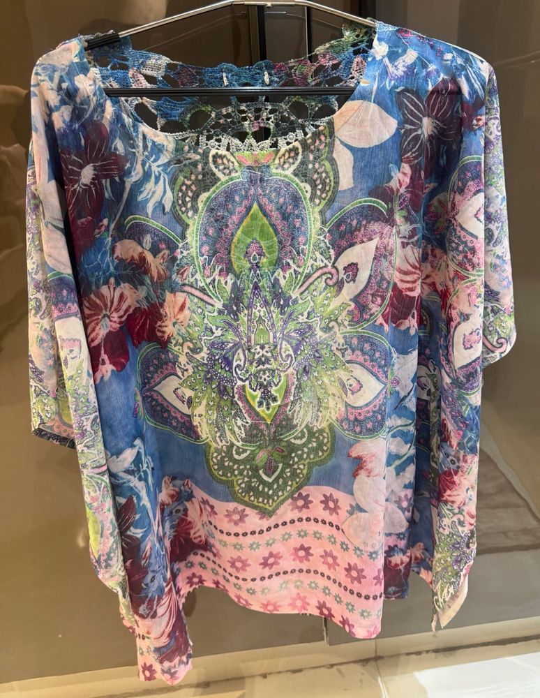 women printed kaftan top