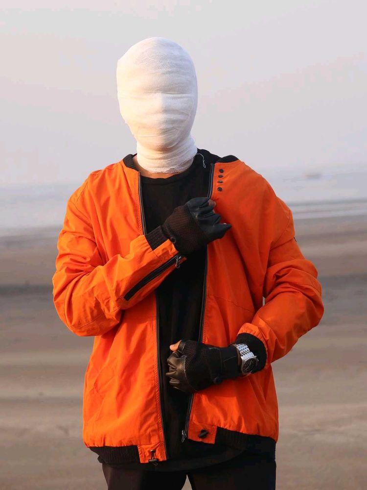 Men's Orange Bomber Jacket