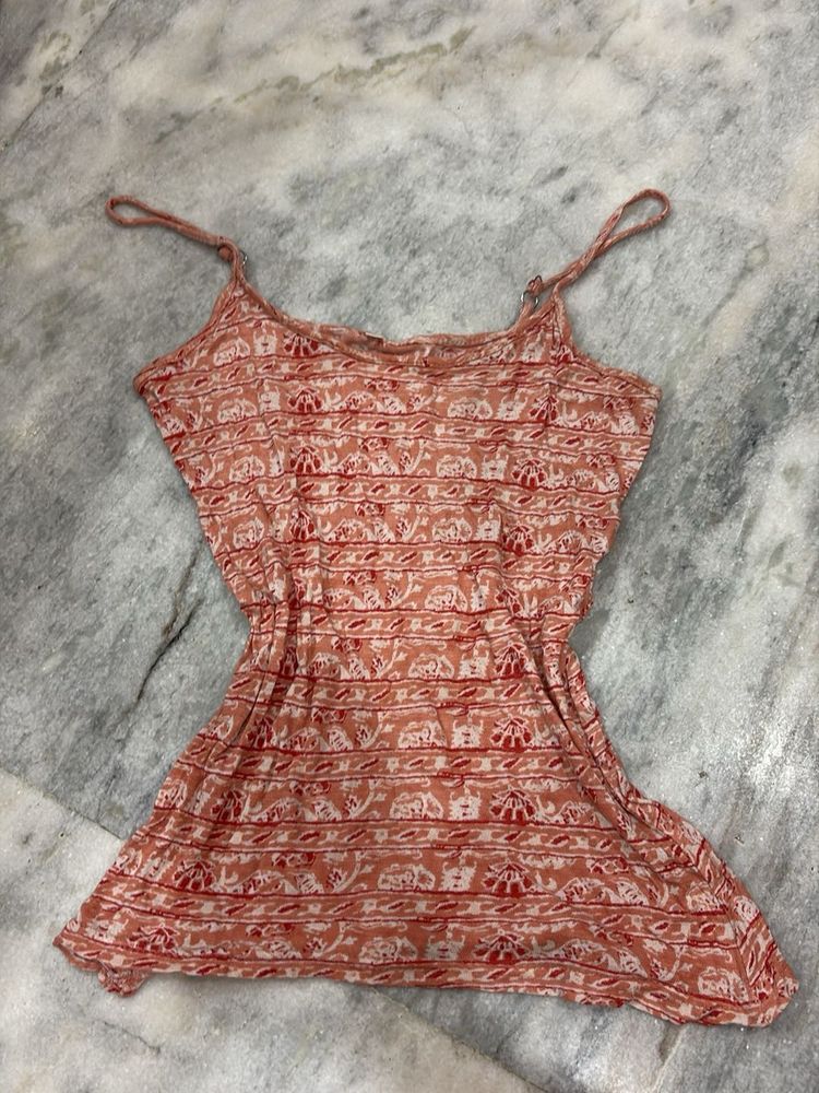 y2K Print Spaghetti Strap Top