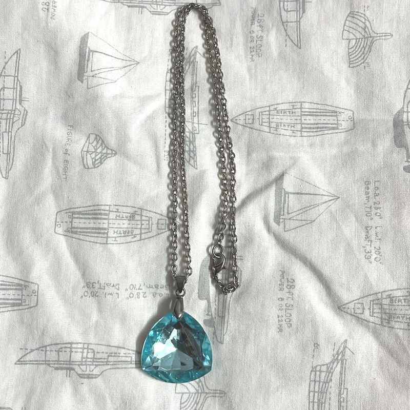 Blue Crystal Pendant Necklace