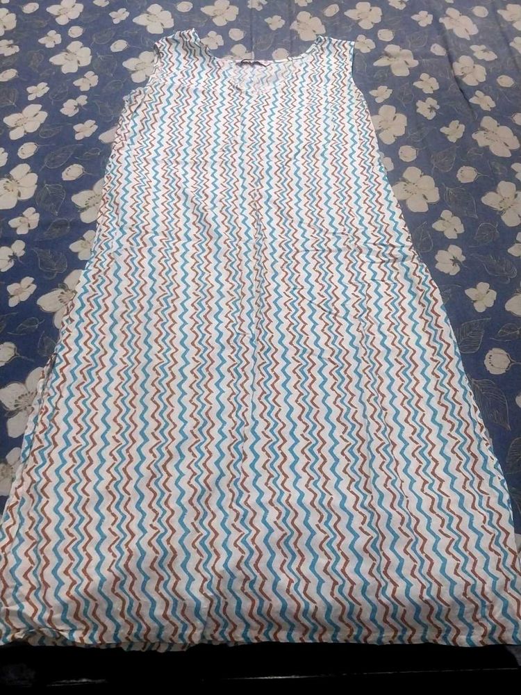 White And Sky Blue Kurti 💙