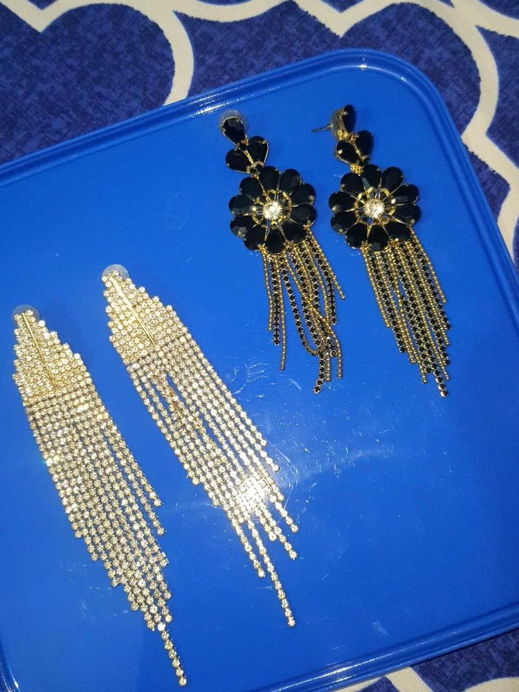 Sparkling Dangle Earrings Set
