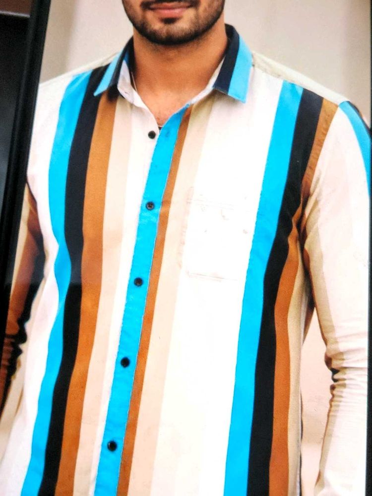 Men's Striped Long Sleeve Shirt
