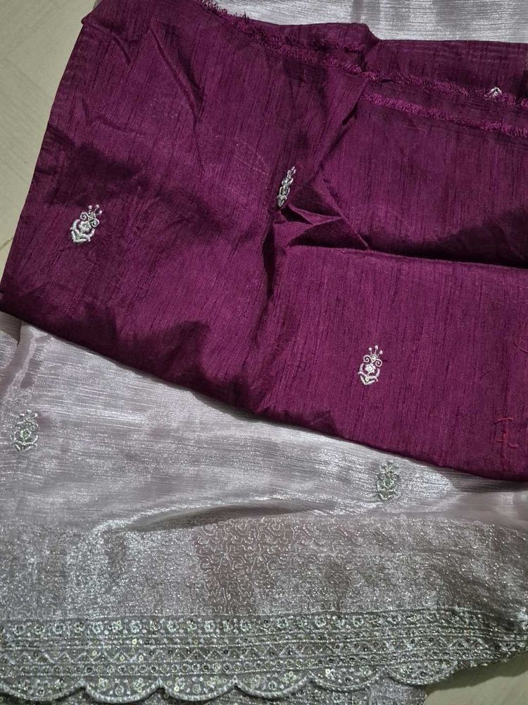 Elegant Sequined Saree with original blouse piece