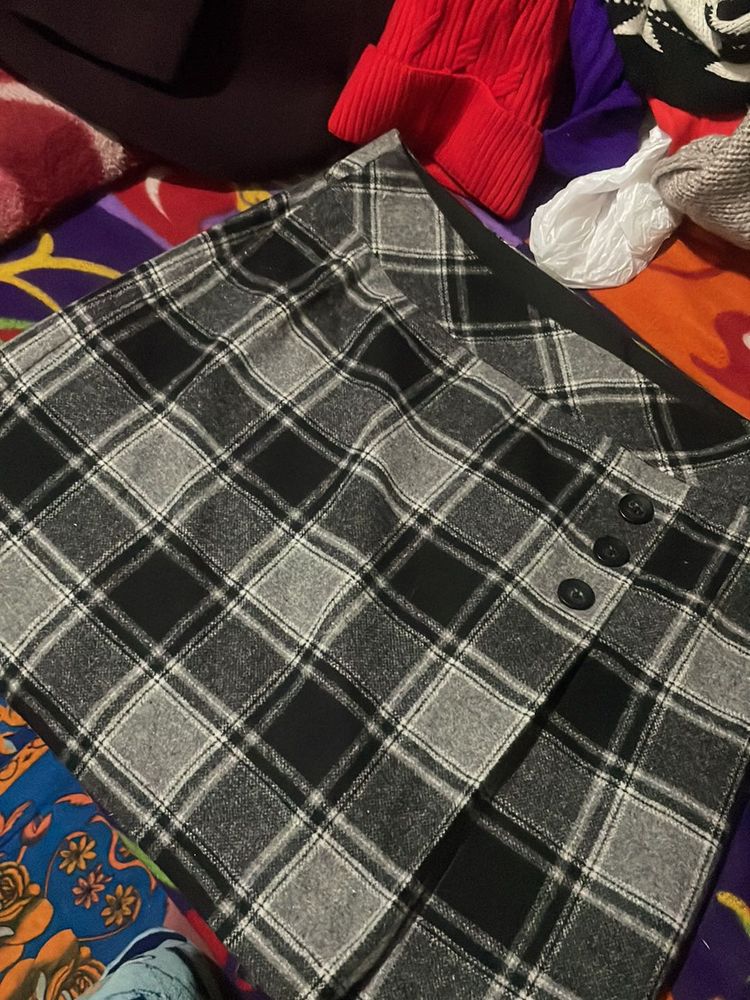 New Woollen Skirt Knee Leanth