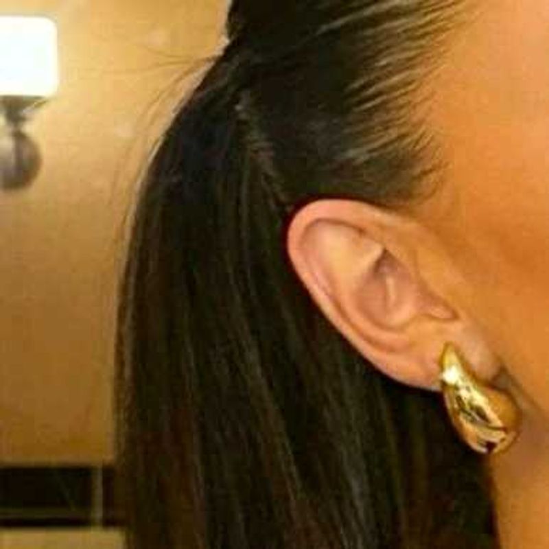 Gold Dome shaped earrings