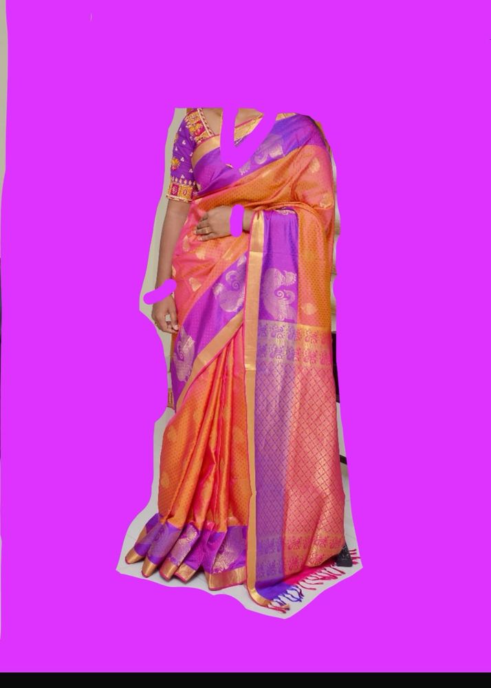 saree&amp;maggamblouse and necklace set with earrings