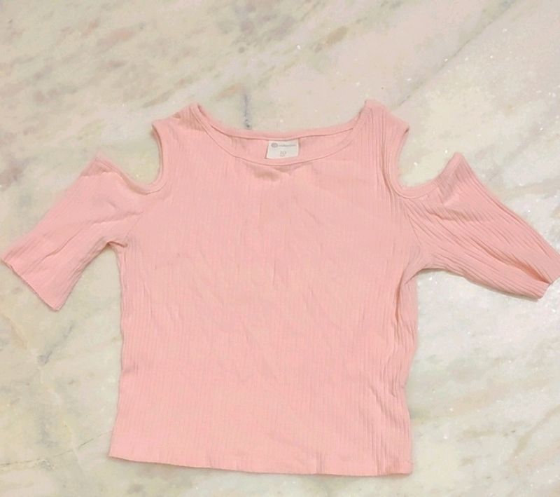 Baby Pink Color Top For Girl