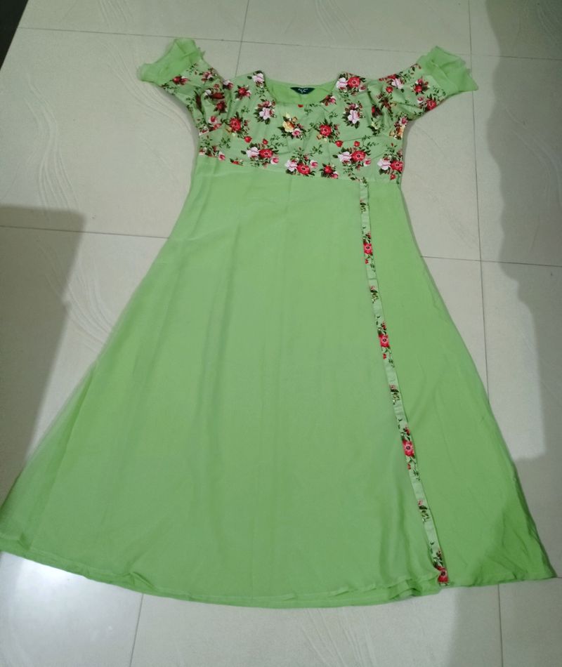 ALC floral Printed Women Umbrella kurti XL