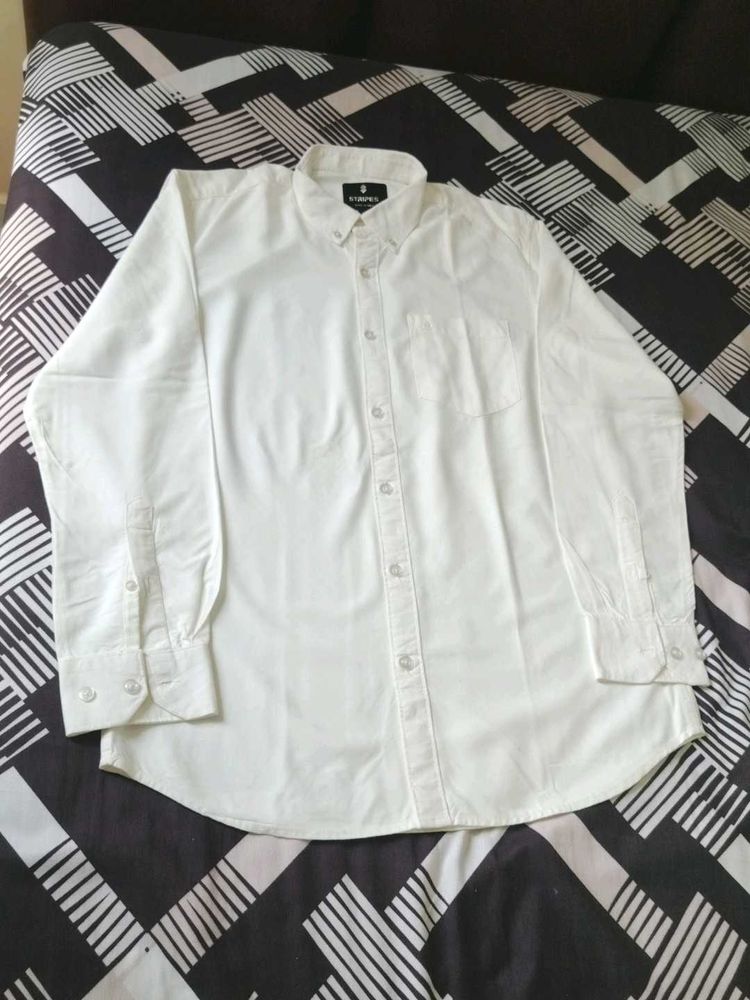 premium Cream Tessel febric Party Wear Shirt