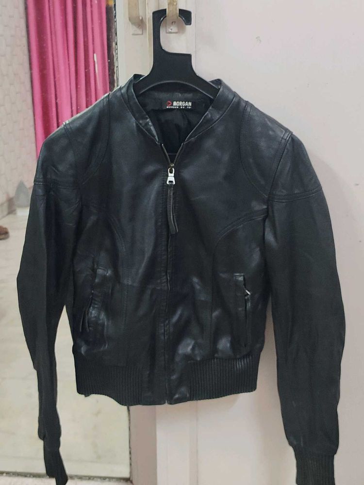 Morgan Black pure Leather Jacket