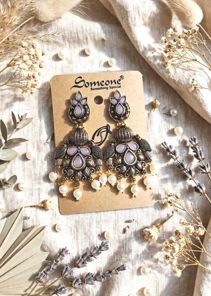 🆕Elegant Oxidized Jhumka Earrings