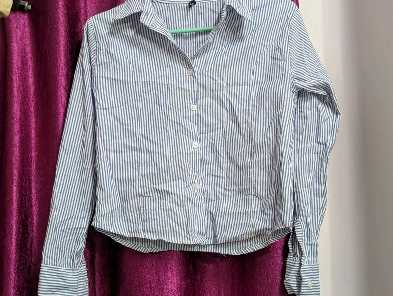 Blue And White Stripped Shirt