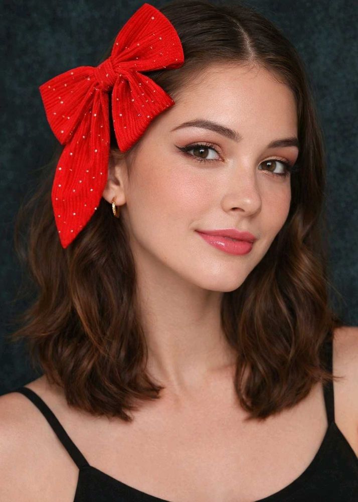 🎀Red Polka Dot Hair Bow