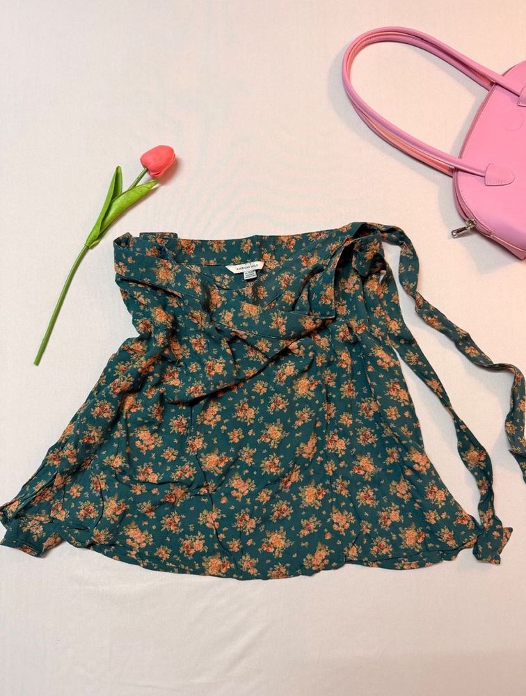 Floral Wrap skirt