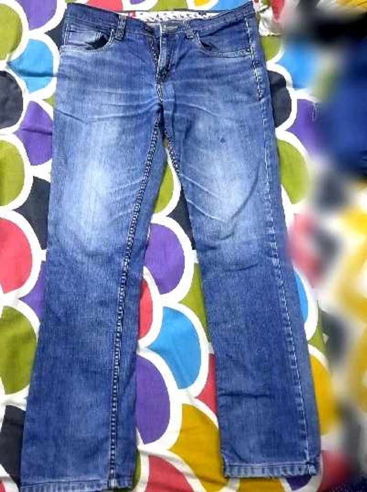 Blue Wash Bootcut Jeans