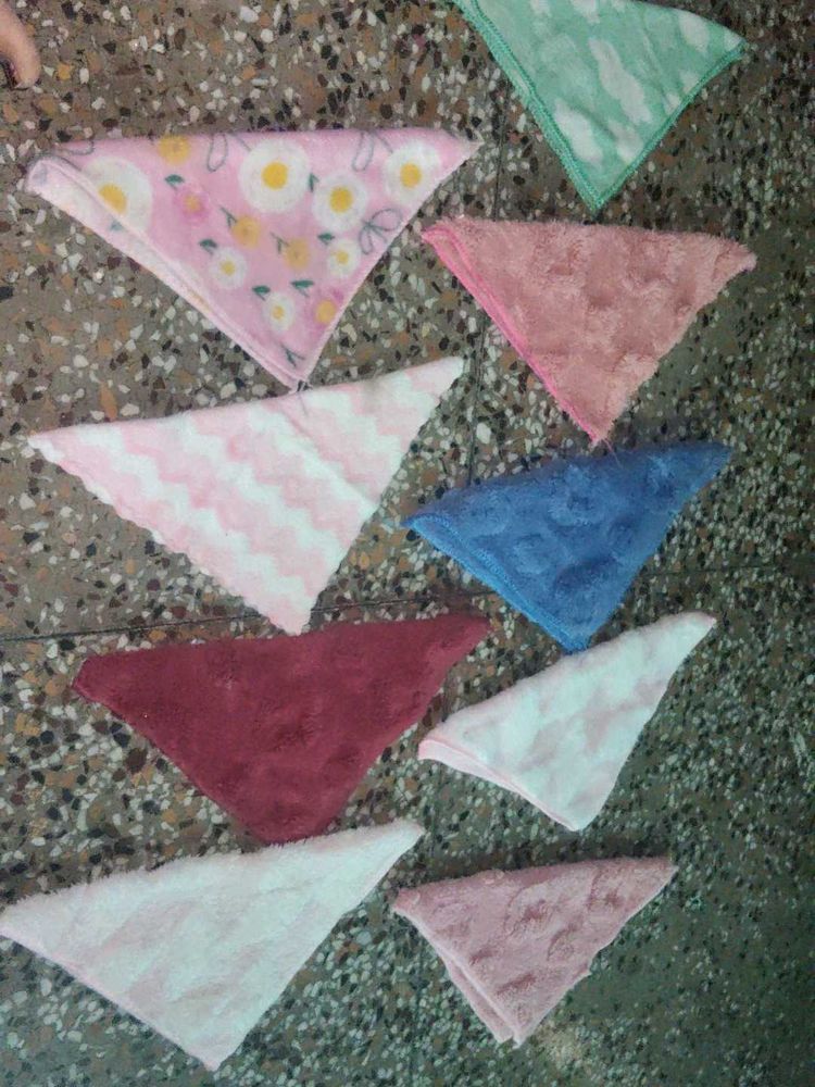 Cute Baby Bibs - Pack of 10 (handkerchief)
