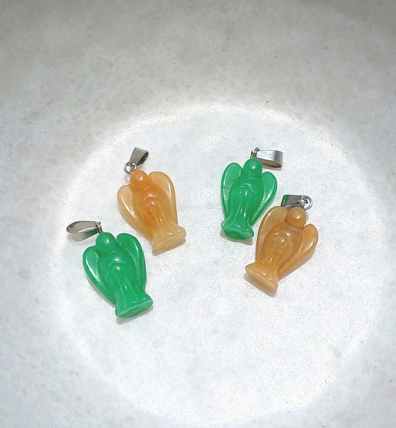 Green Aventurine Angel Pendant 🧚🏼‍♀️