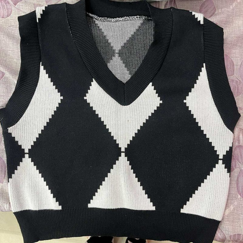 Argyle Knit Vest