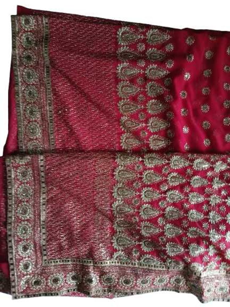 Embroidered Silk Saree