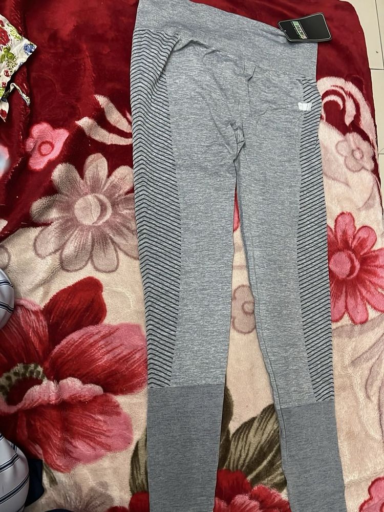 Grey Seamless Active Leggings