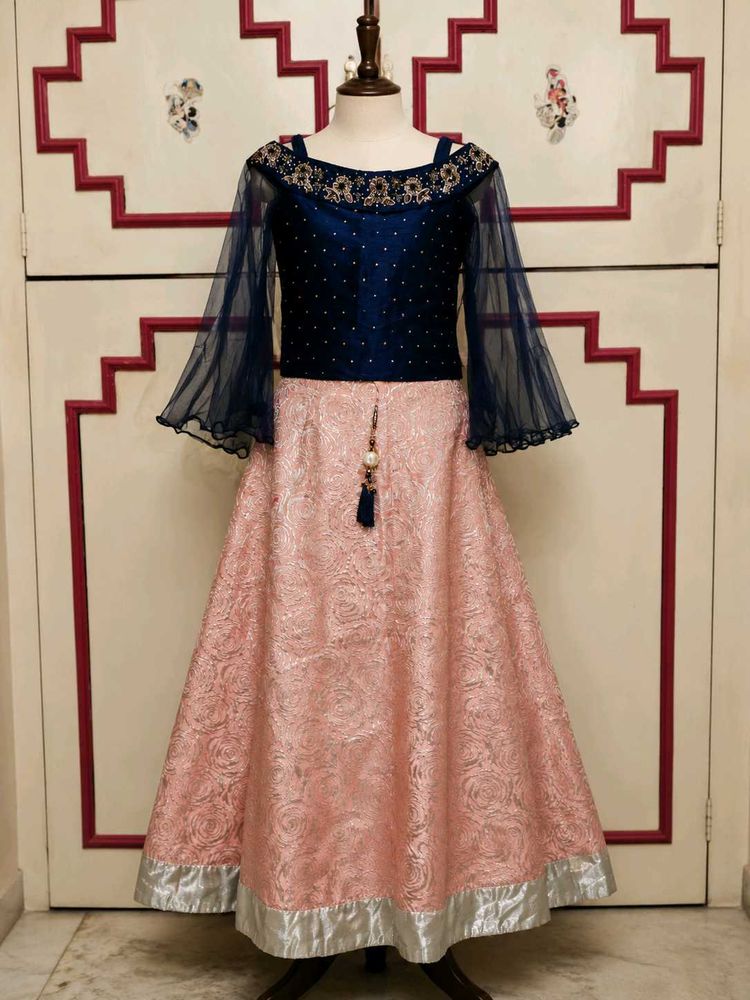 Elegant Blue &amp; Pink Lehenga Choli
