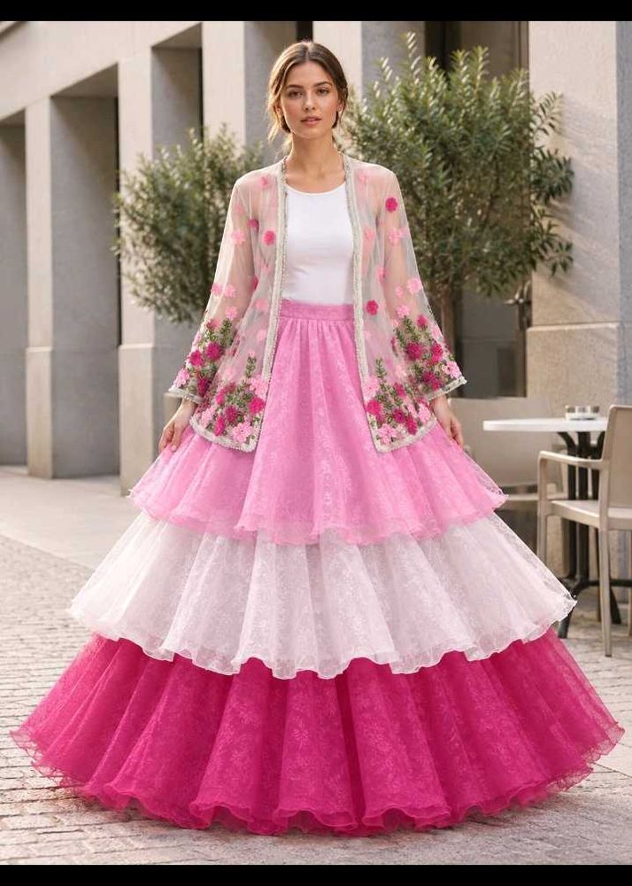 🌷3D flowers🌸 shrug and skirt🌷