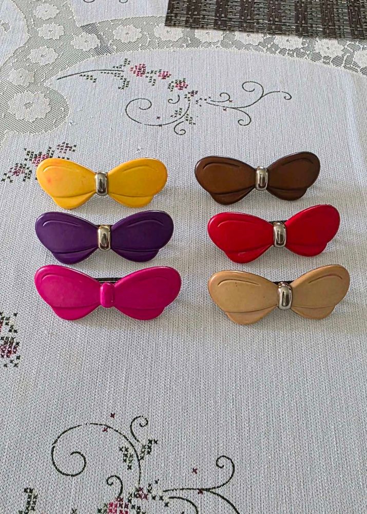 Set of 6 Bow Hair Clips