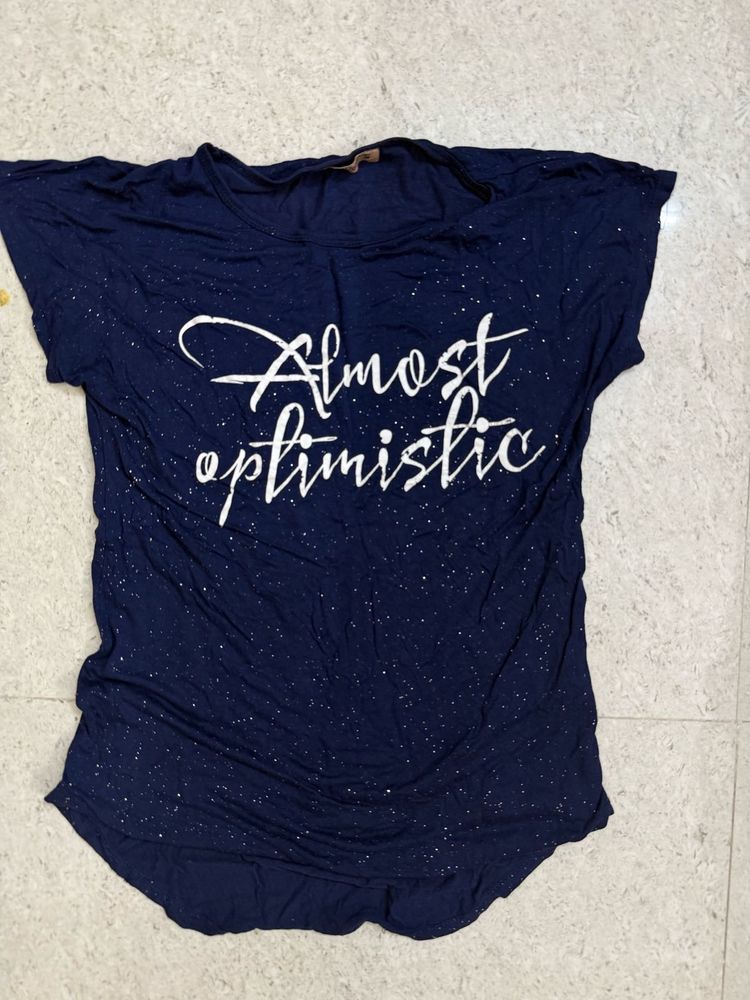 (SALE) Y2k Navy Blue fitted T-Shirt
