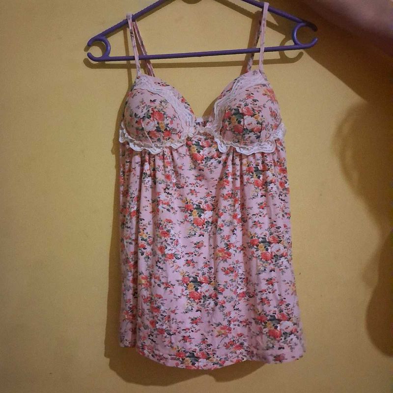 Pink Floral Nightgown