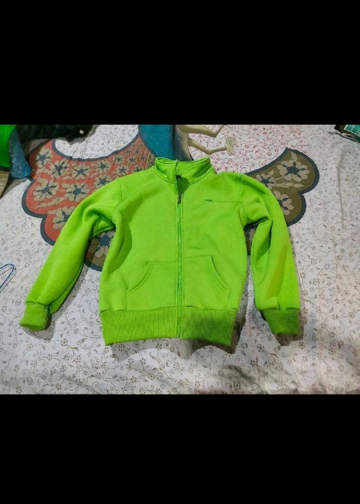 Neon Green Zip-Up Jacket
