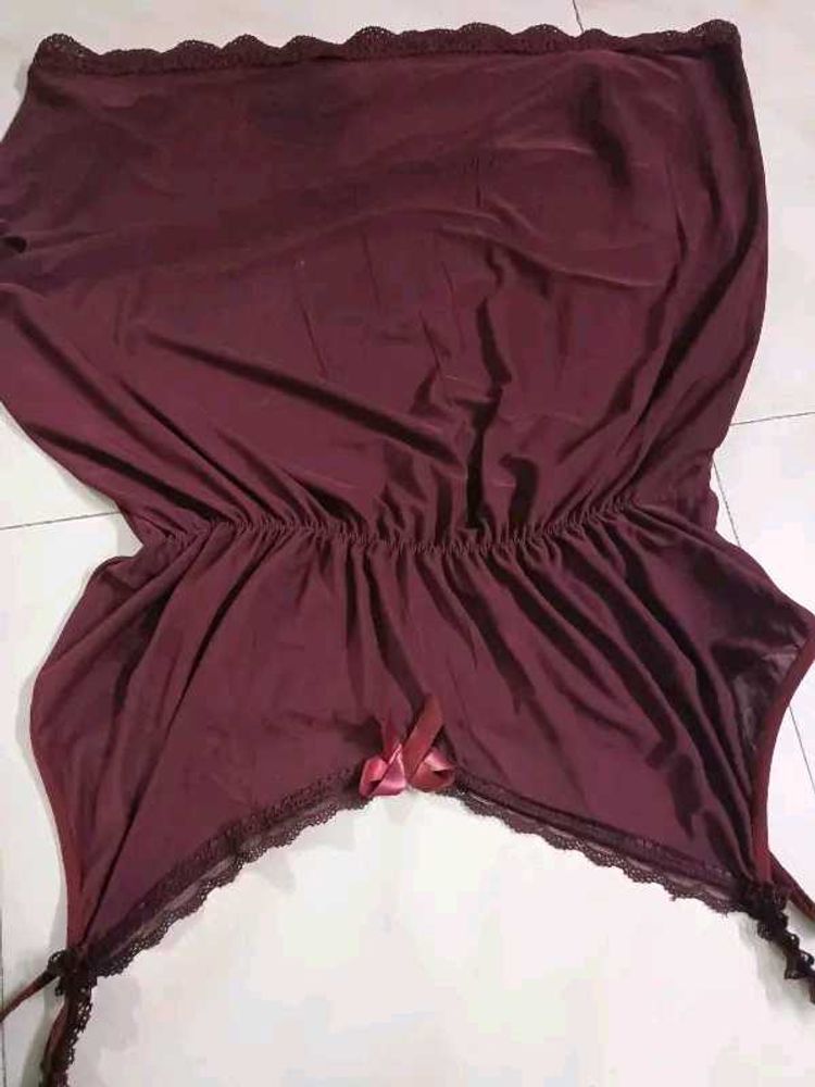 Elegant Maroon Nightgown