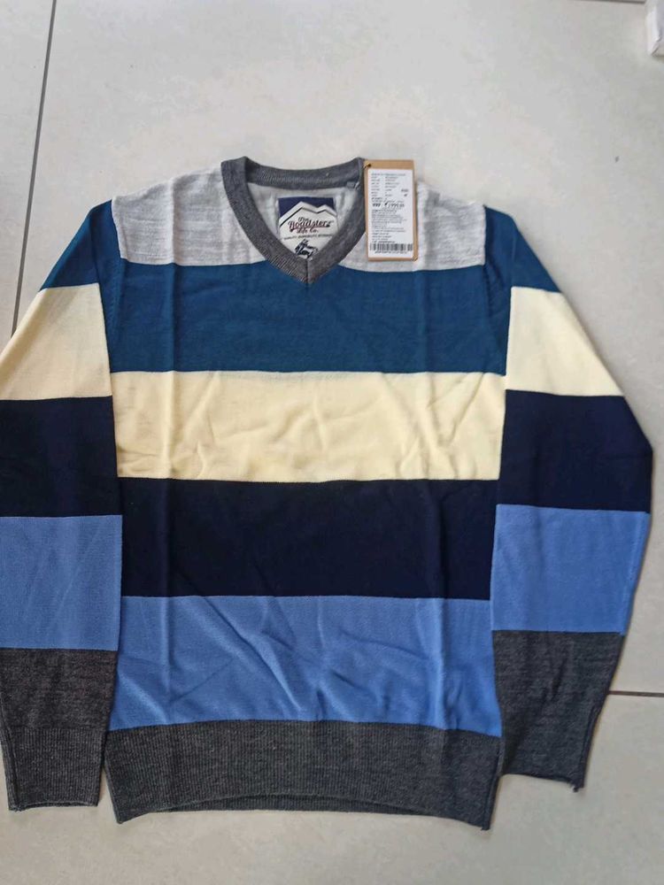 Striped V-Neck Sweater