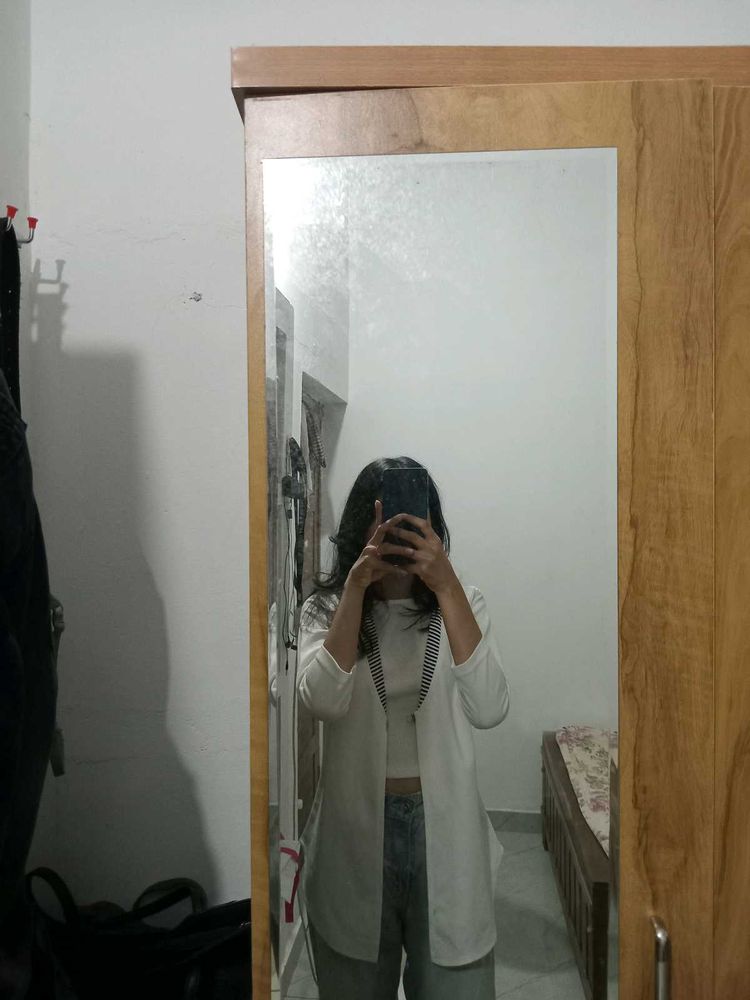 Chic White Longline Jacket