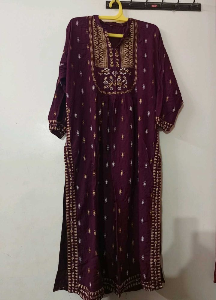 Maroon printed kurti ❤