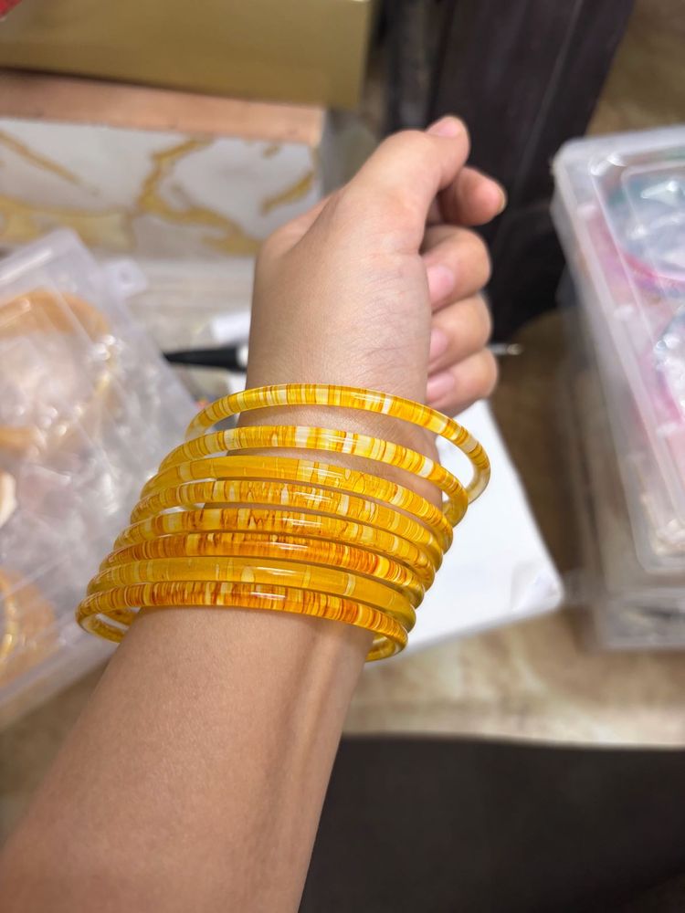 Honey Tiger-Stripe Glass-Look Stack