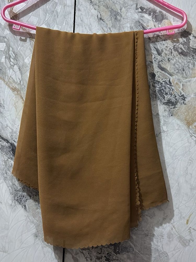 Brown Chiffon Hijab - New Condition