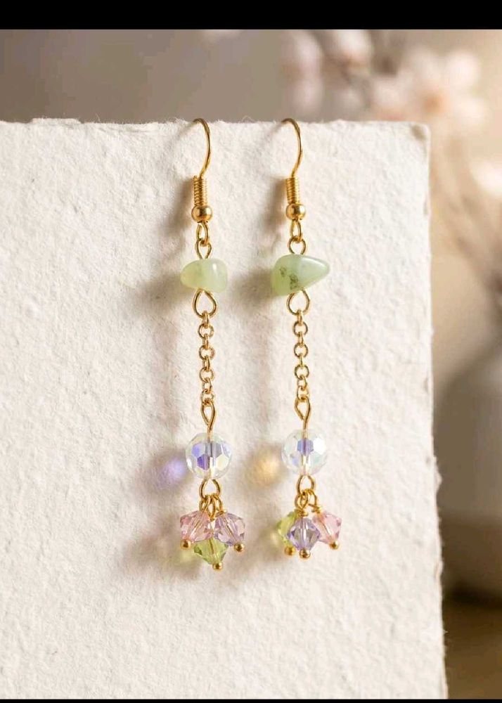 3 Boho Beaded Drop Earrings