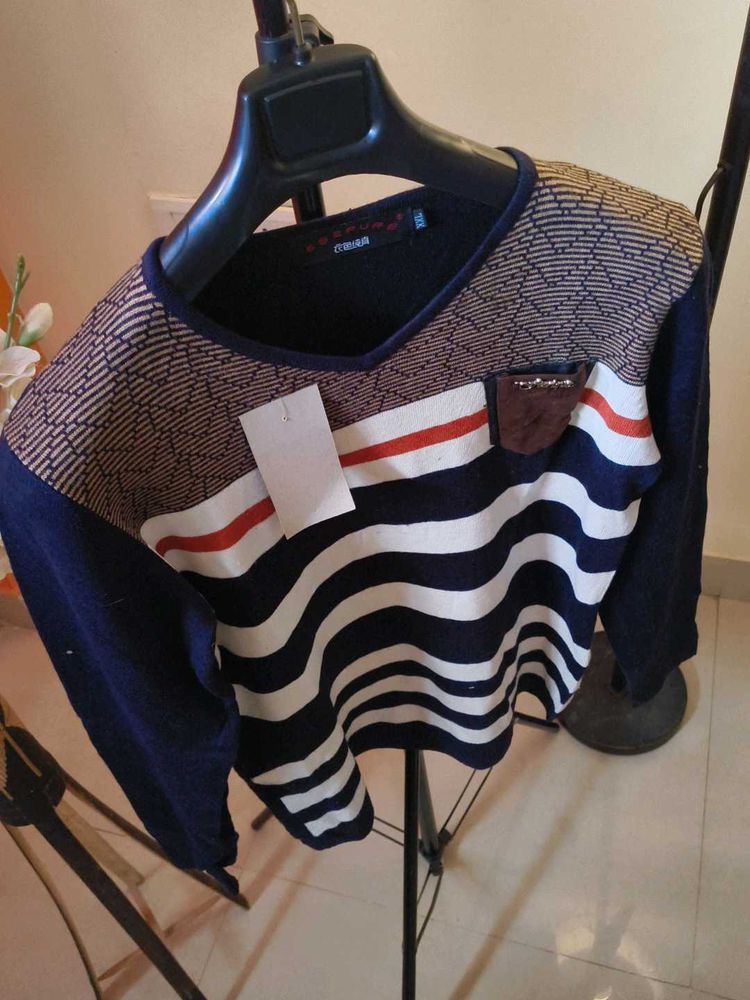 New Korean Esepure Stylish Striped Knit Sweater