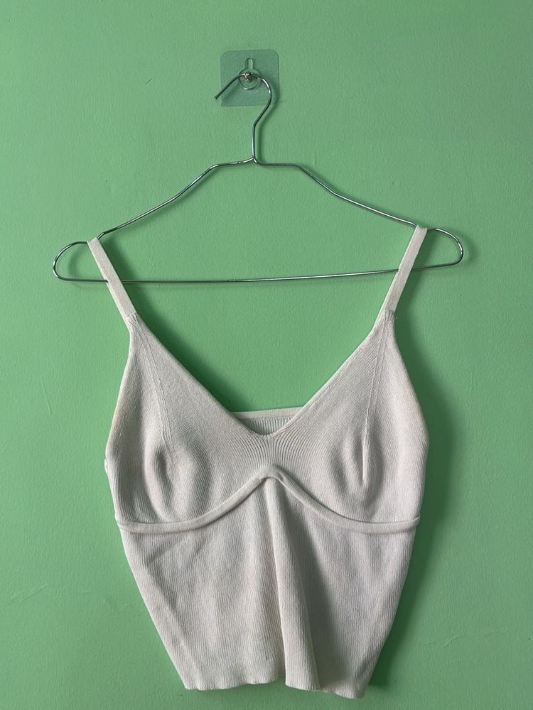Cream Knit Cami Top