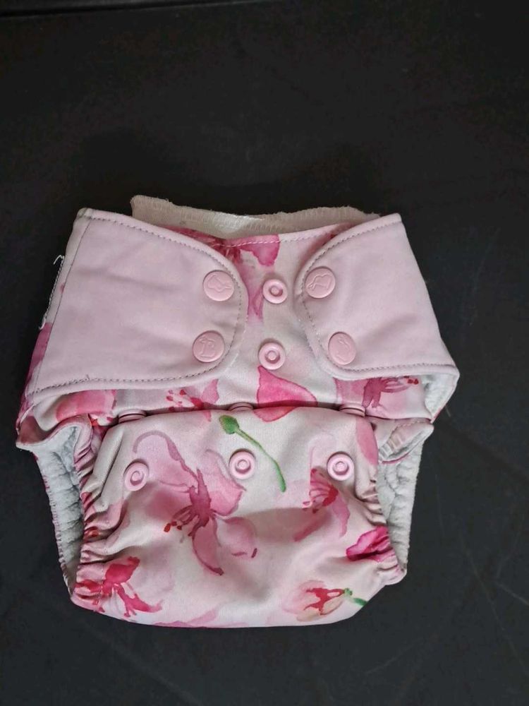 Cloth Diaper with Floral Print