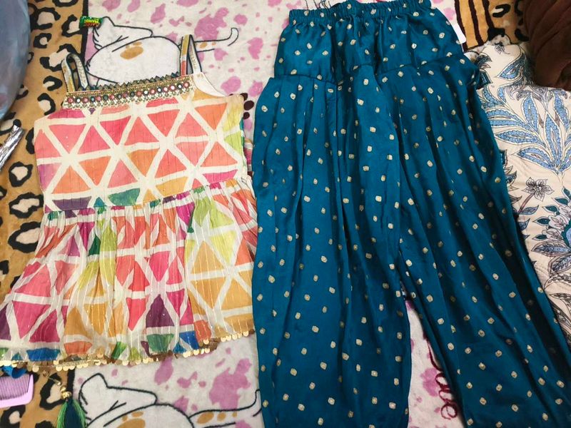 Girl's Ethnic Top and Bottom Set for 4-6 years