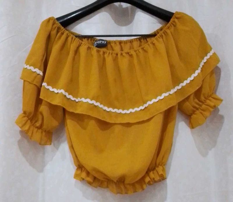 Yellow Off-the-Shoulder Top