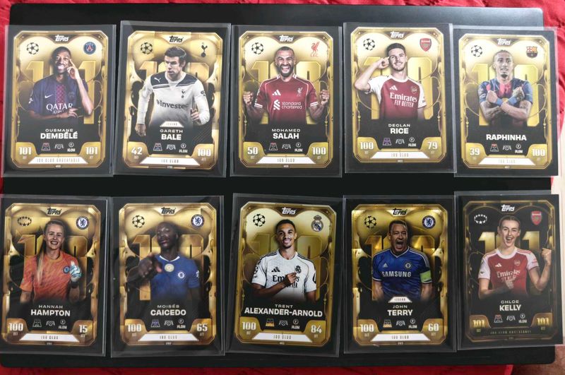 Topps 100 Clubs Gold Foil Cards