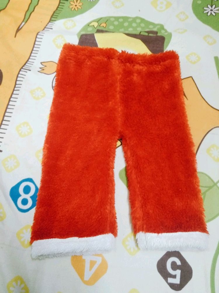 Fuzzy Red Santa Pants